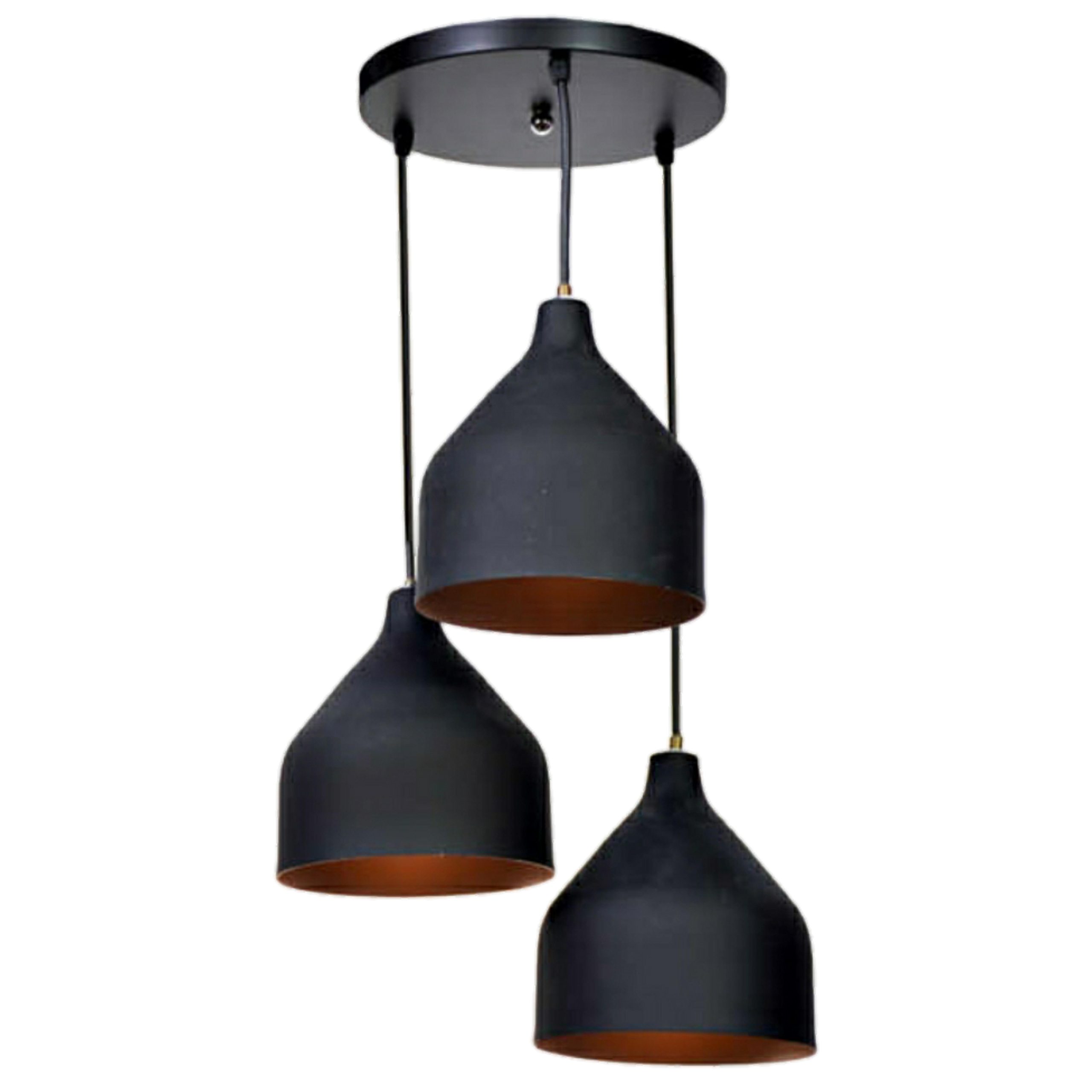 سه شاخه خودی مشکی چراغ آویز سه شاخه S405