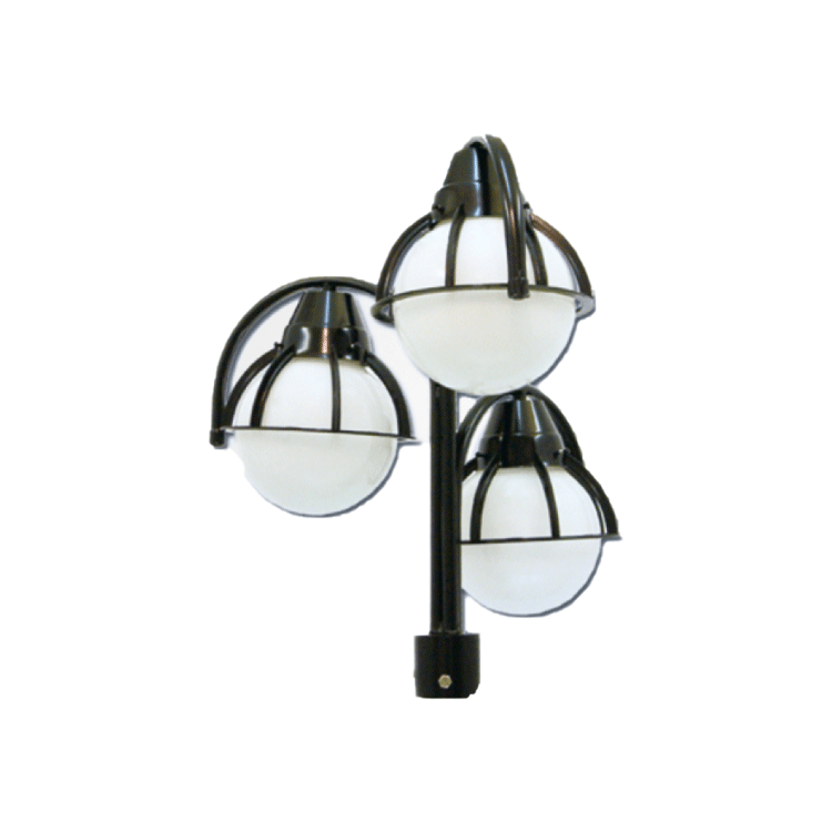 چراغ سرلوله پارکی سه شاخه سبدی