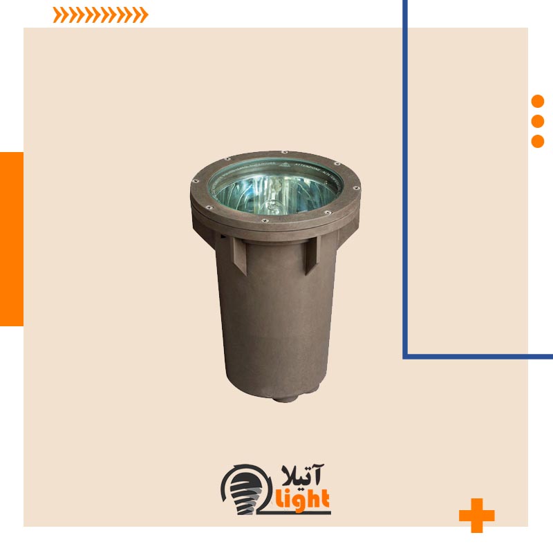 120 ولت، خط ولتاژ100 وات، چراغ رشته ای کوچک داخل زمین