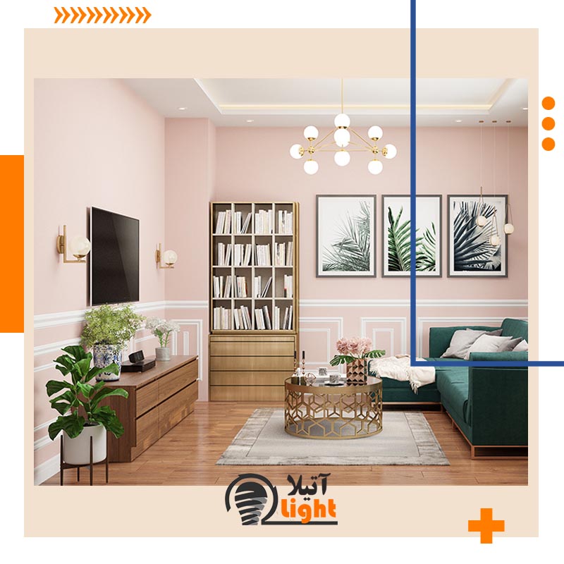 چراغ دیواری پذیرایی شیشه ای کروی