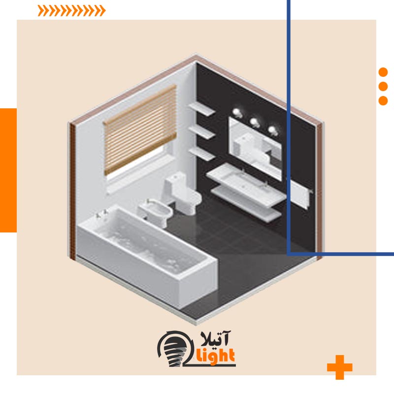 نورپردازی در حمام