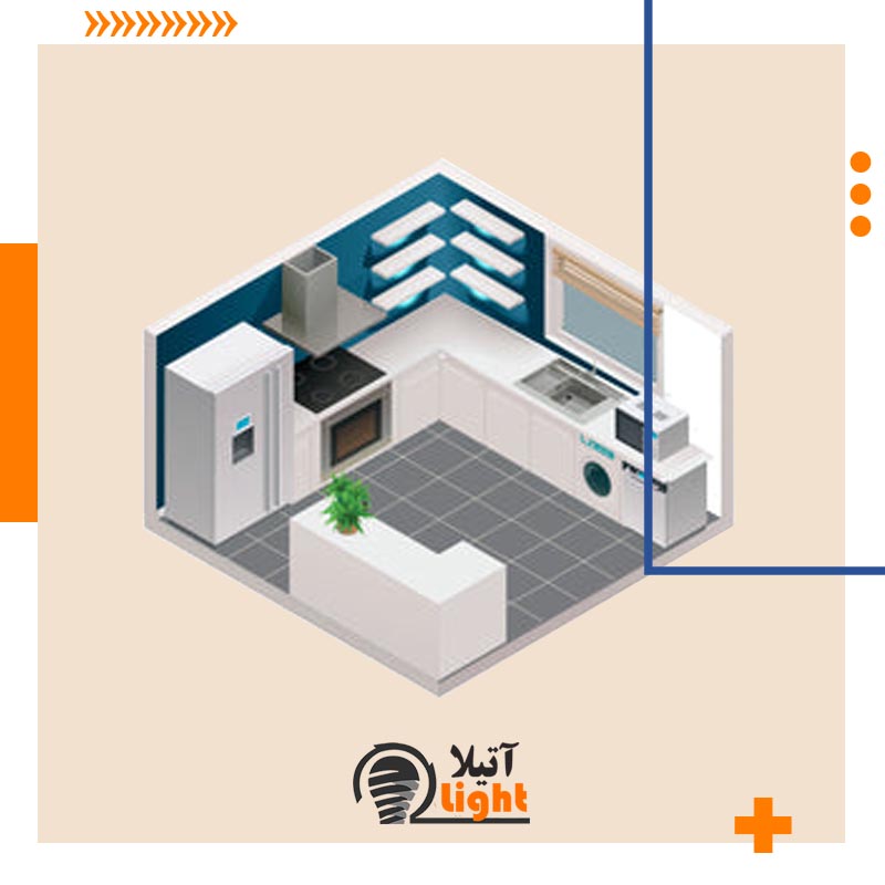 نورپردازی با لامپ ال ای دی برای آشپزخانه