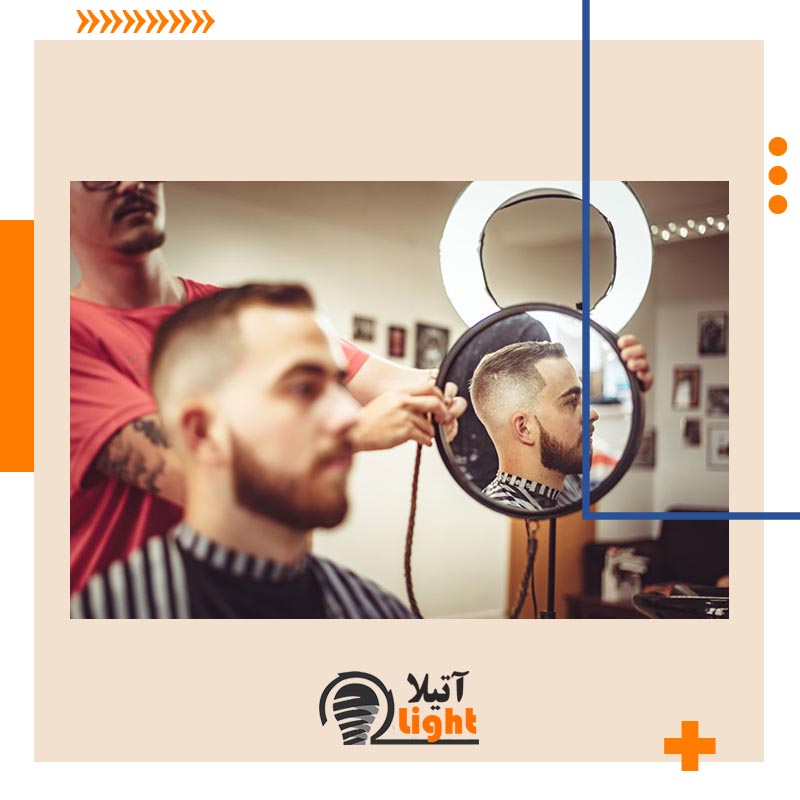 نورپردازی آرایشگاه مردانه