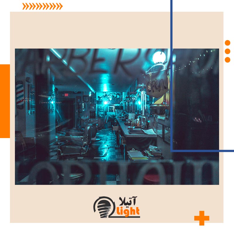 نورپردازی آرایشگاه مردانه