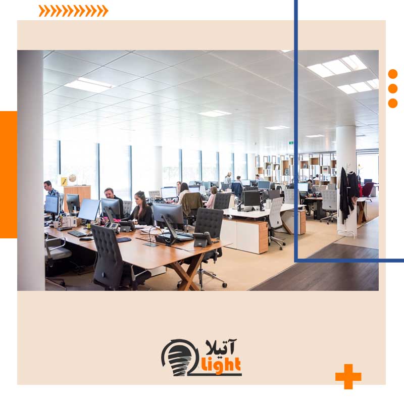 نورپردازی اداری در فضای کاری
