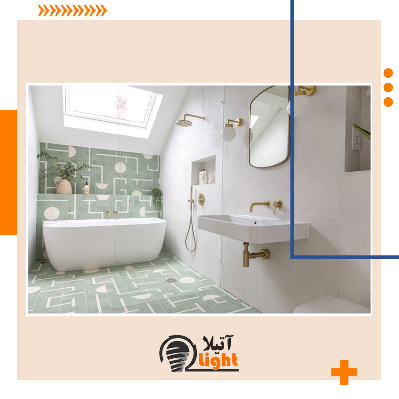نحوه قرار دادن چراغ در حمام