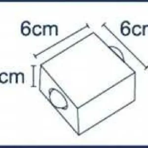 چراغ دکوراتیو دوطرفه مربعی
