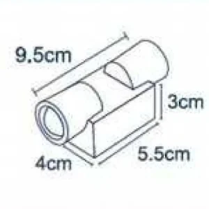 چراغ دکوراتیو یولوله ای دوطرفه لنزمحدب2