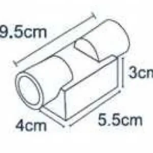 چراغ دکوراتیو یولوله ای دوطرفه لنزتخت2