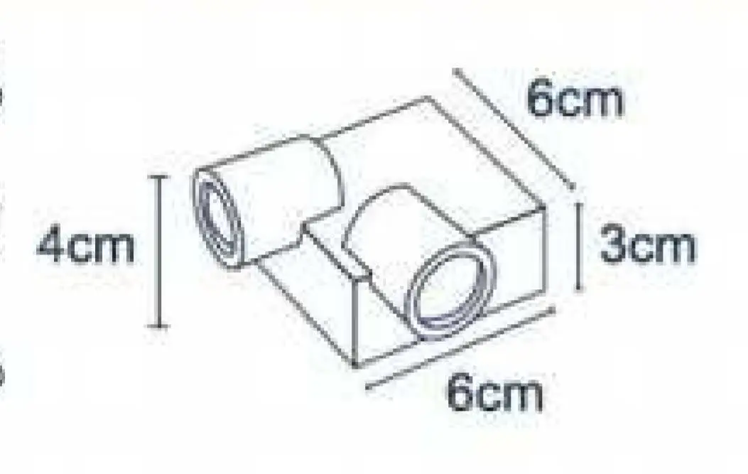 90 degree square decorative lamp چراغ دکوراتیو یومربع90درجه دوطرفه1