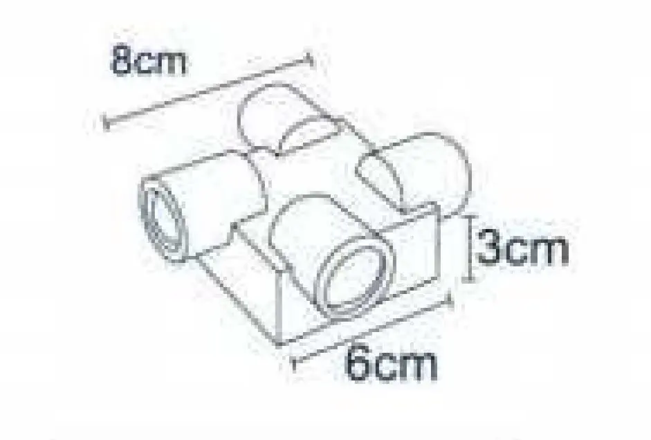 90 degree square decorative lamp چراغ دکوراتیو یومربع90درجه چهارطرفه1