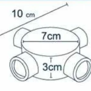 چراغ دکوراتیوگردلوله کوتاه چهارطرفه