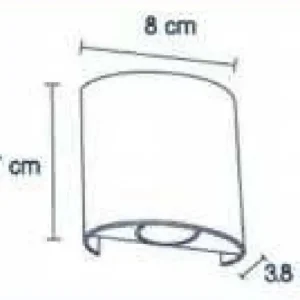 چراغ دکوراتیوقطاری دو طرفه دو وات2