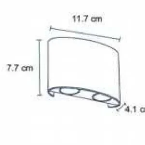 چراغ دکوراتیوقطاری دوطرفه چهار وات2