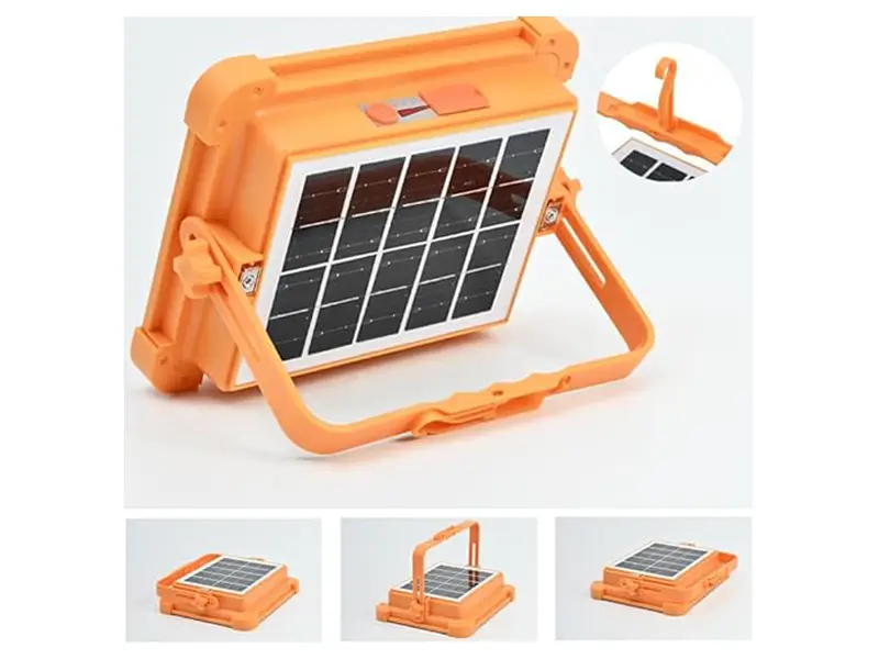 6 channel solar rechargeable camping projector 2 پروژکتور کمپینگ مدل شارژی خورشیدی 6 کانال 2